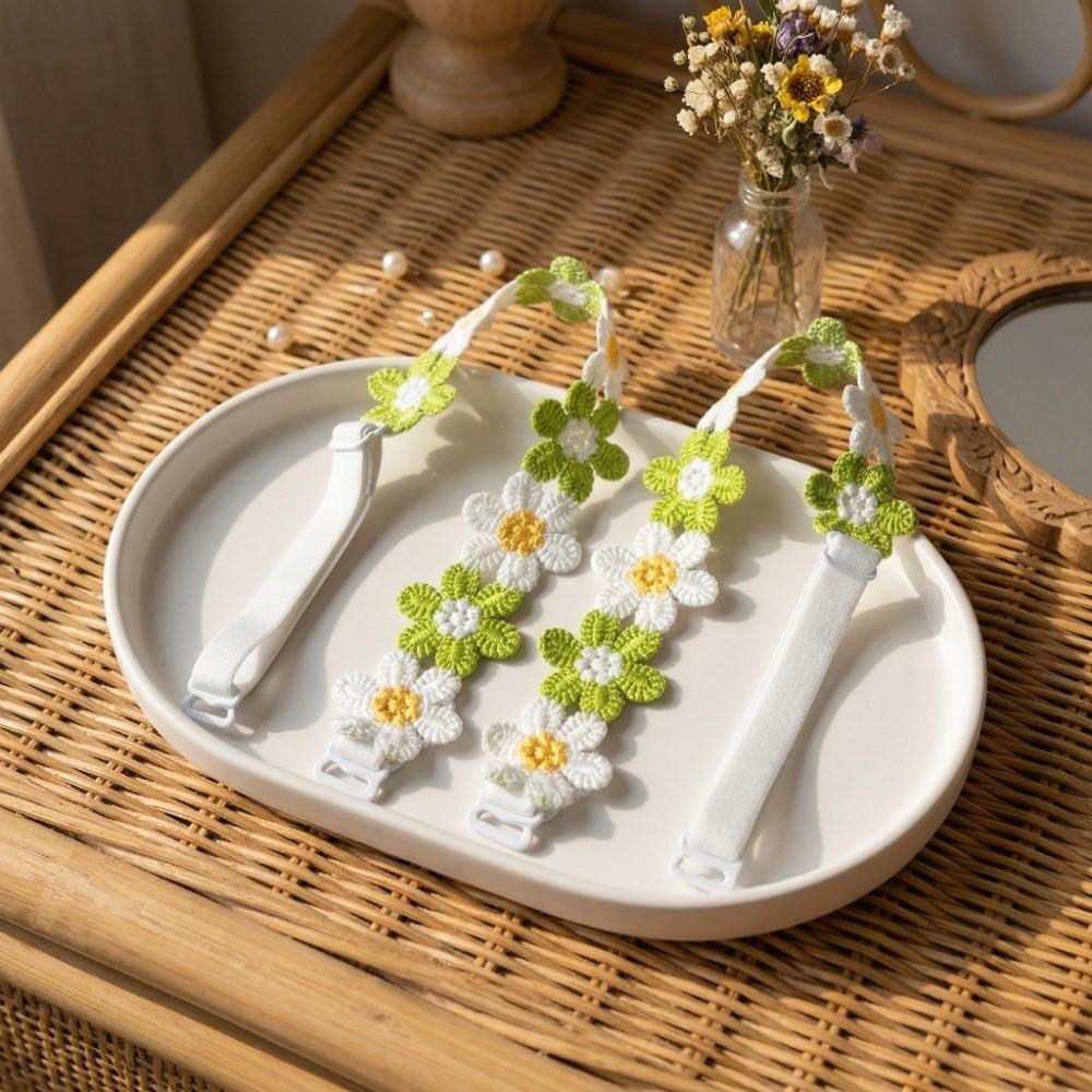 1 Pair Removable Flower Shoulder Straps Elastic Floral Shoulder Belts Floral Bra Straps for Dress