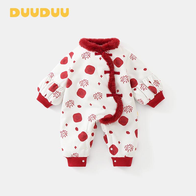 Комбинезон для девочки DUUDUU - Новый год 2025, Первый день рождения, Осенне-зимний стиль 73cm