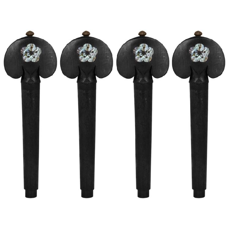 4Pcs Ebony Wood Cello Machine Heads Universals Cello Replacement Tuning Pegs Cello Strings Replacement Part Enduring 1
