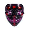 LED Luminous Halloween Cyberpunk V-Shaped Mask: Light-Up Festival Costume
