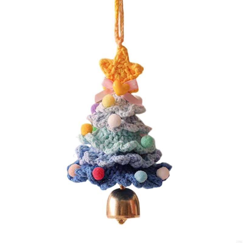 Christmas Car Hanging Ornament Hand Knitted Christmas Tree Hanging Decoration J0MC
