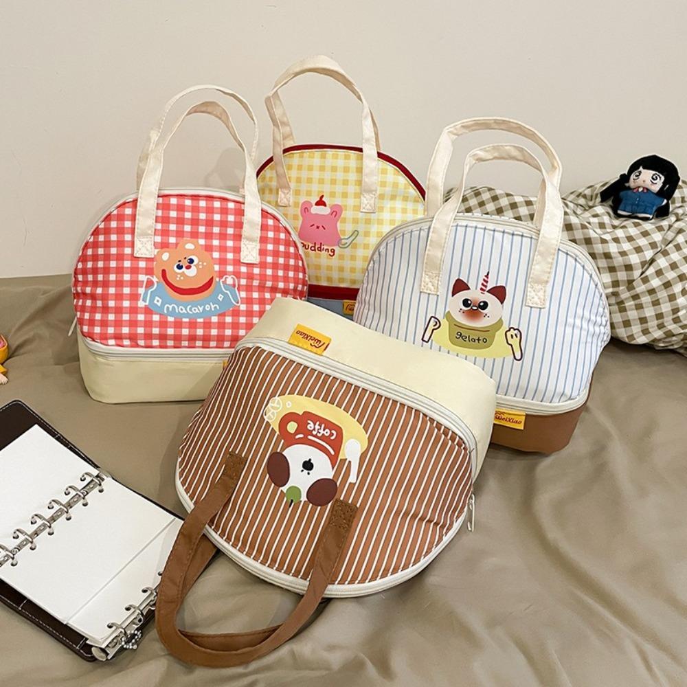 Portable Children's Lunch Handbag Waterproof Oil Proof Insulated Aluminum Foil Bag Large Capacity Cartoon Pattern Picnic Bag