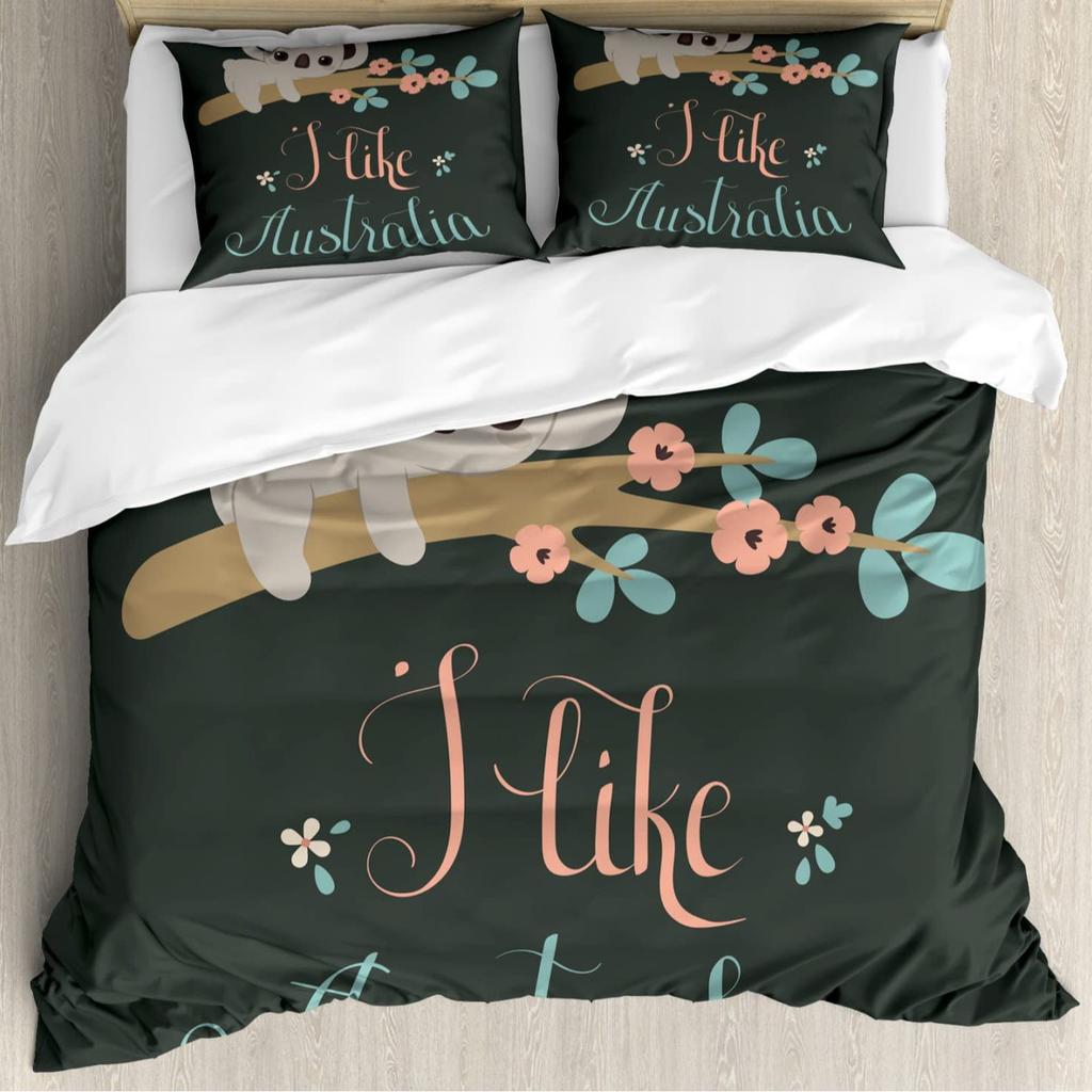 Female Pop Art Three-Piece Quilt Cover Digital Printing Bedding Set Bed Cover