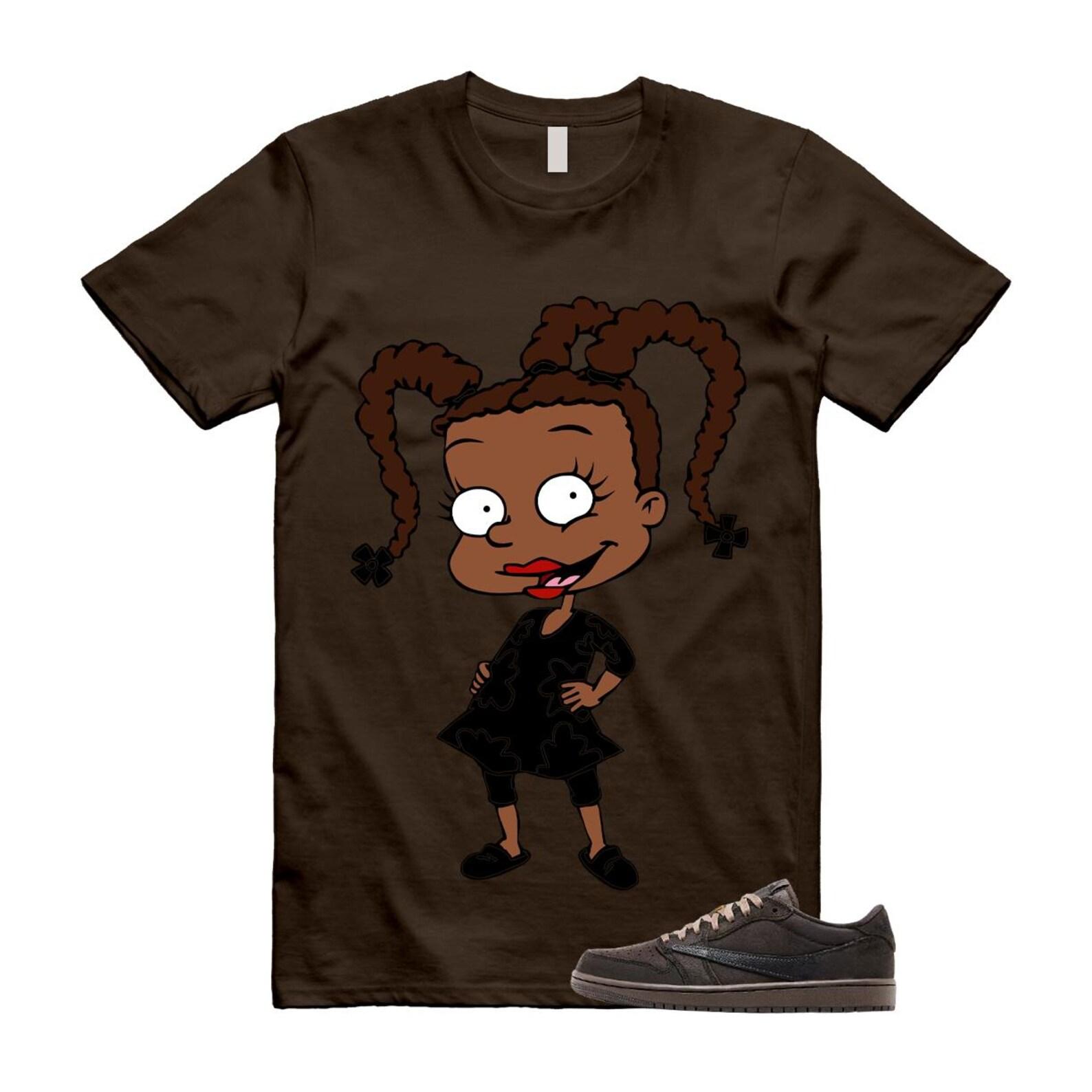 1 Velvet Brown Dark Mocha Black Travis Low OG SP T Shirt Match SUSIE 3XL