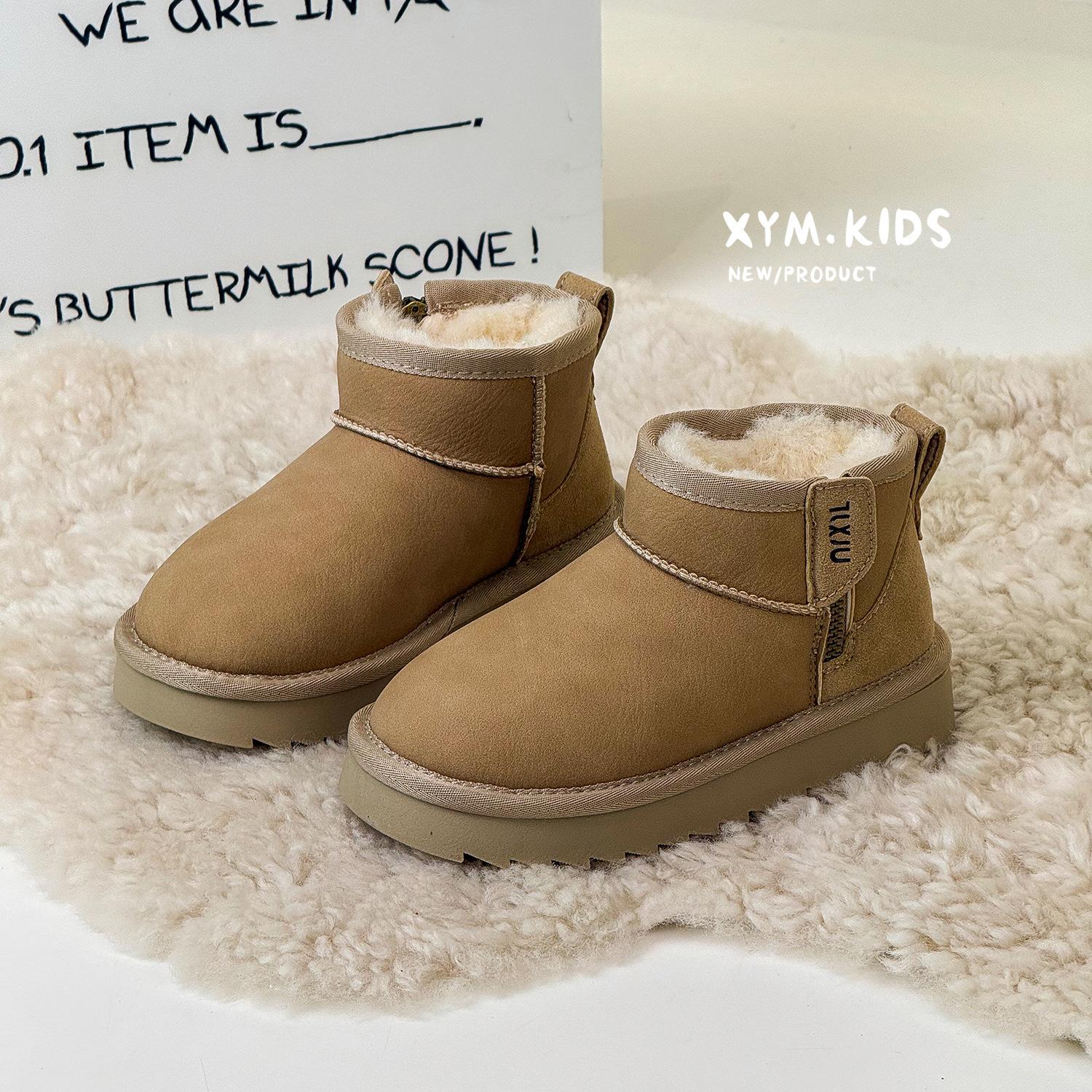 

2025 Зима Новые Детские Снежные Сапоги Модные Универсальные Теплые Сапоги Флис Утепленные Мальчики и Девочки Большие Хлопковые Сапоги 22-25 yards 4 pairs of minimum approval абрикосовый