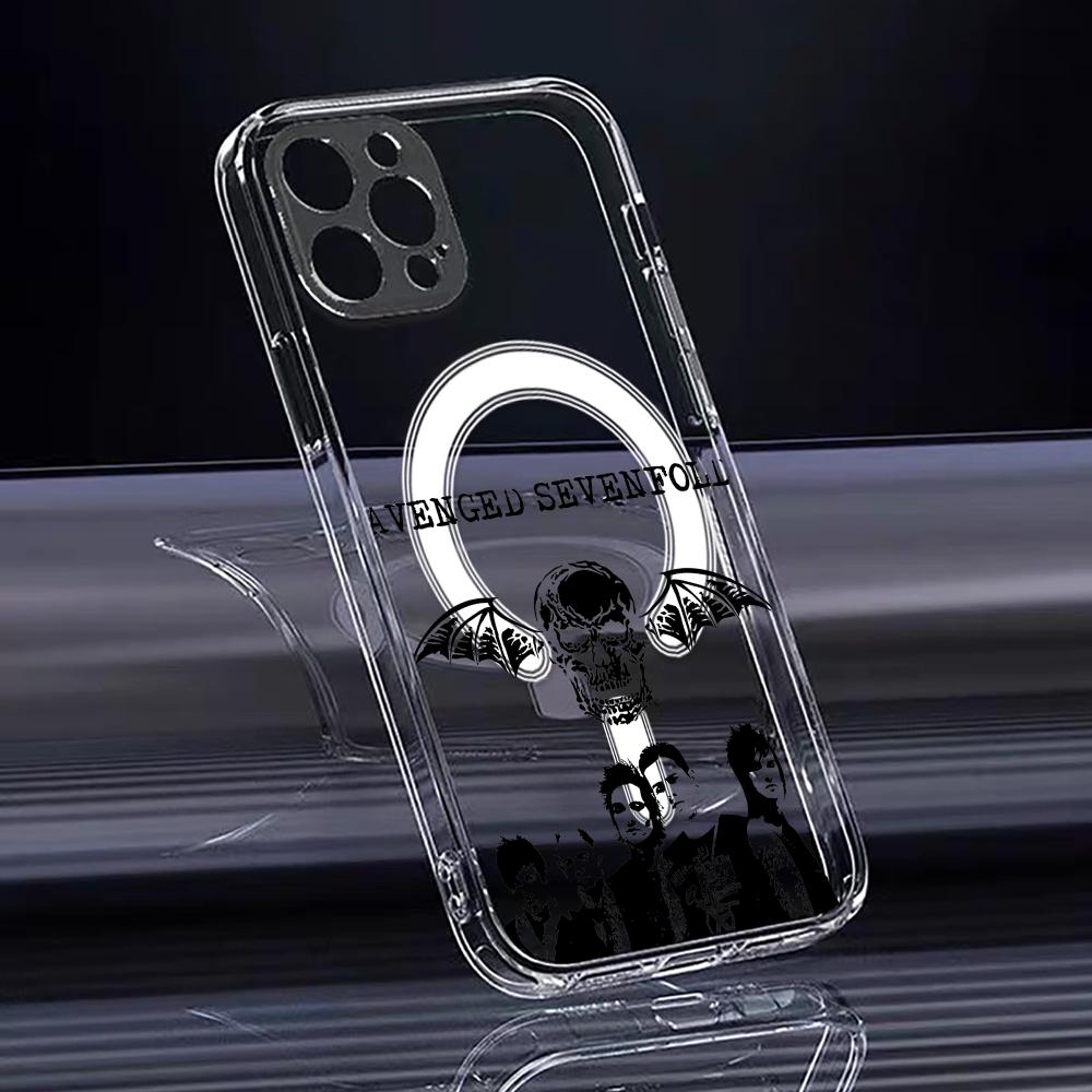 Cool A-Avenged Sevenfold Phone Case For iPhone 17 16 15 14 13 12 Pro Max Plus With Magnetic Crystal Clear Case Wireless Charge
