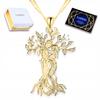 Gold Necklace Hugging I Love You Trees Eternal Love Silver 925