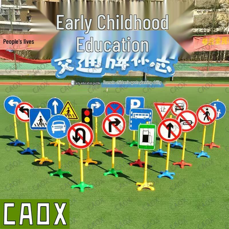 CAOX Kids Traffic Sign Sets & Multi-Purpose Tool
