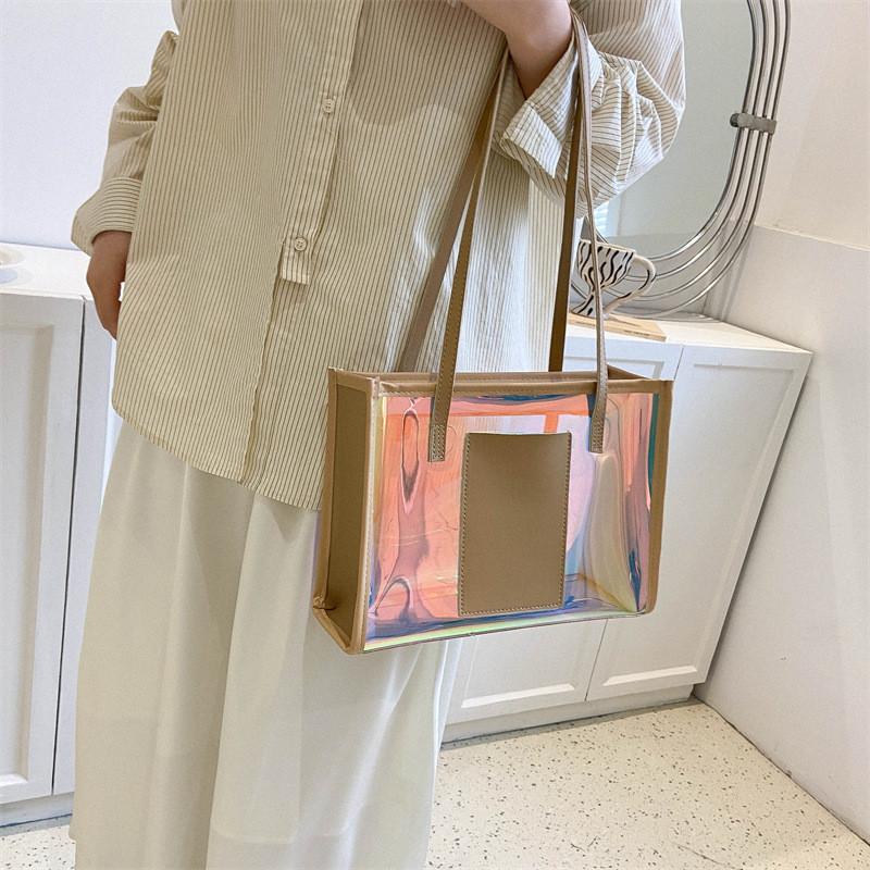 Elegant Pvc Tote Bag For Women With Trendy Street Style Perfect For Daily Commuting