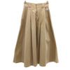 Danton Long Length Tuck Chinos Skirt 34 Beige Women Used
