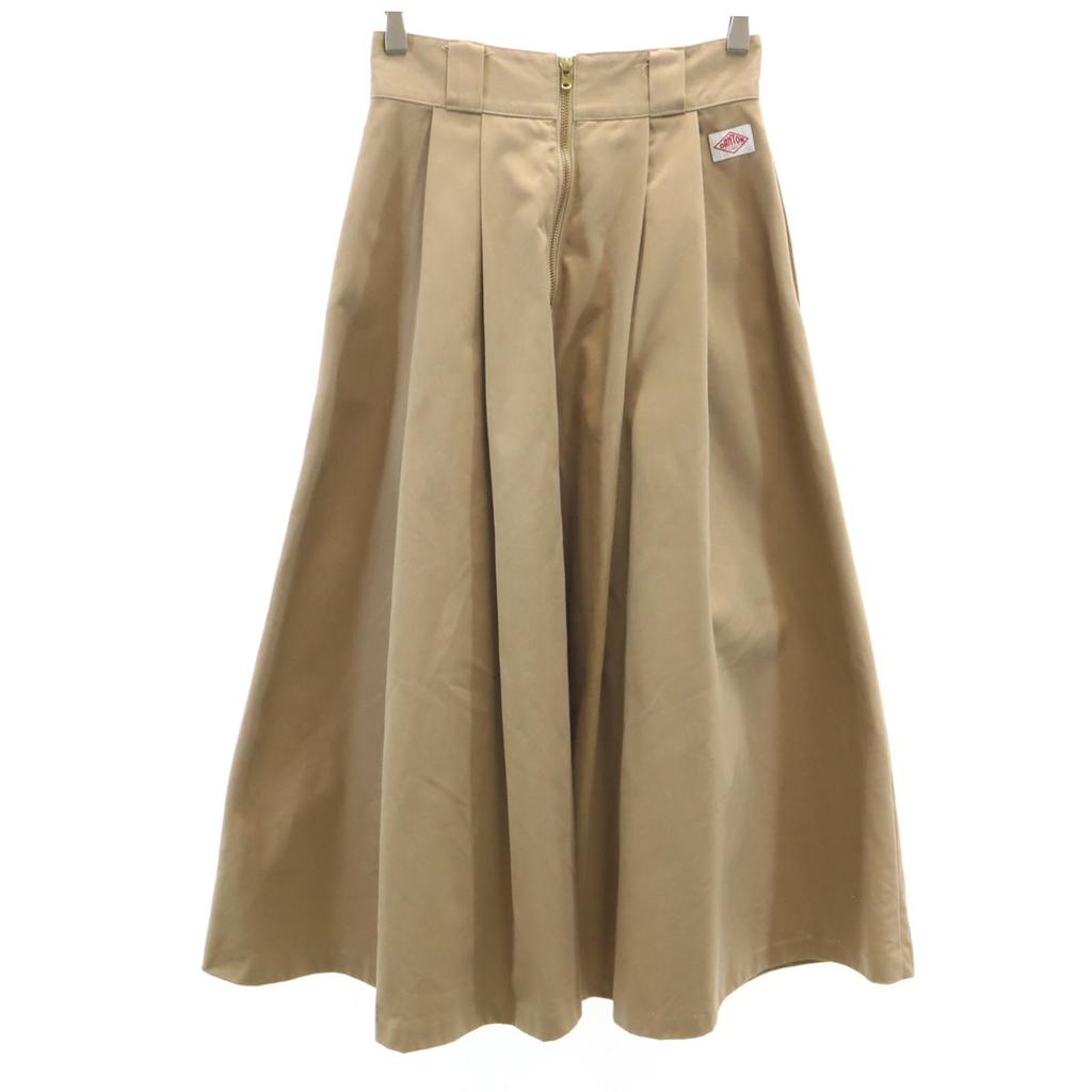 Danton Long Length Tuck Chinos Skirt 34 Beige Women Used