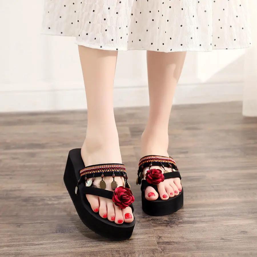 Fashion Sandals Height Shoes for Women Woman Slippers Outside Slides Black Casual 2025 Luxury Summer on Sale Clappers New Style Stylish