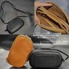 [INDY] [AIRCHIC] Genuine Leather Shoulder Pouch, Mini Bag, Smartphone Shoulder Bag, Unisex, Simple, Minimalist (Black)
