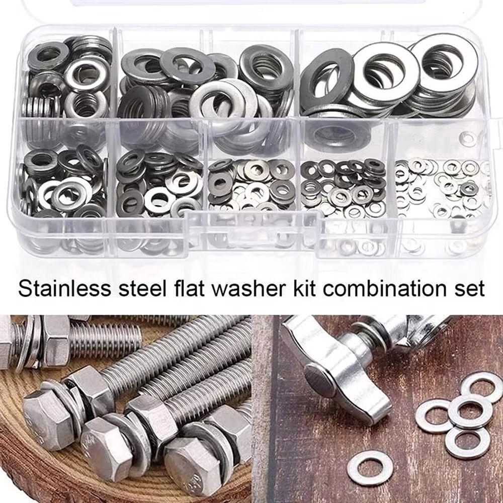 180pcs Solid Construction Flat Washer Assortment Sump Plug Washer  Outdoor Construction