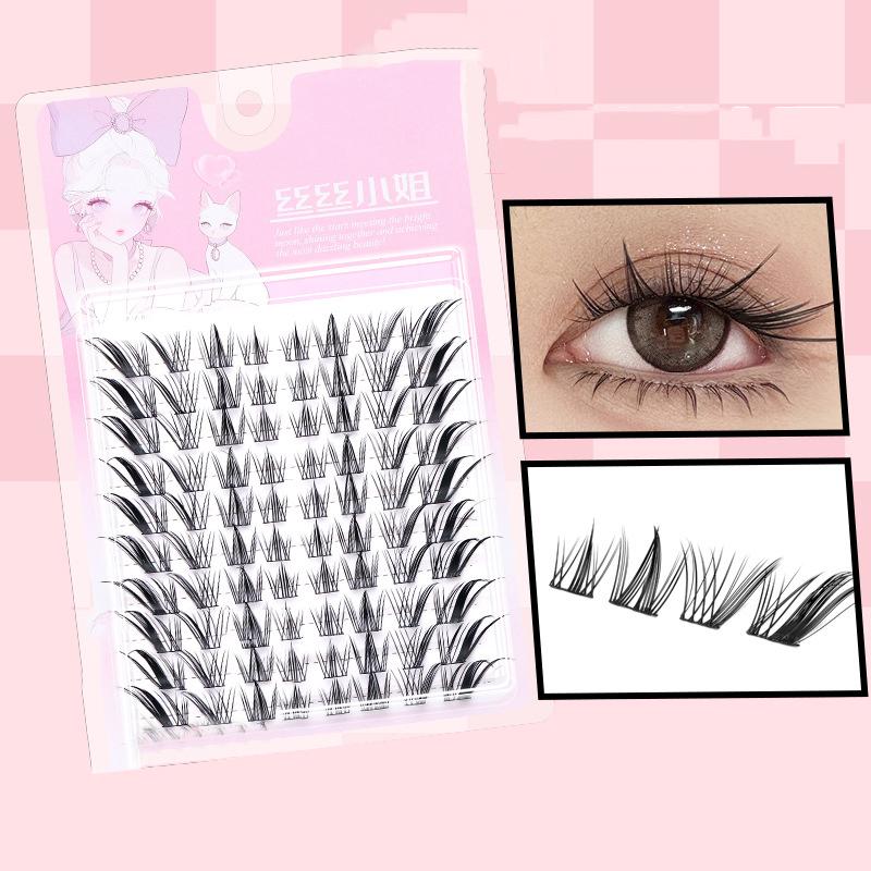 Voluminous No Need Glue Self-Adhesive False Eyelashes Fluffy Fish Tail Sunflower Thick Curling Lash Extension Diy Anime Eyes