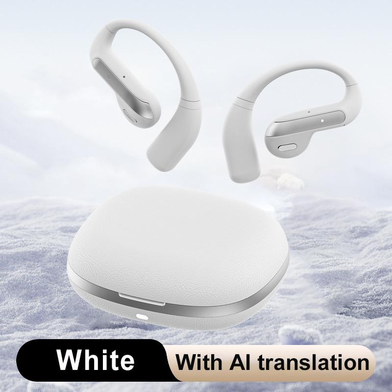Smart AI Translation Headset Stereo Sound Semi-in-ear Air Conduction True Wireless Sports Long-lasting Bluetooth Headset