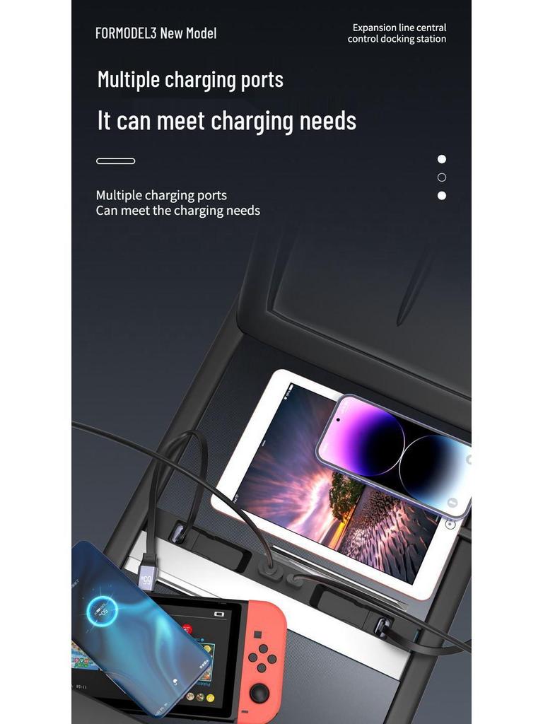 Tesla Model Y/3 Center Console USB Charging Dock
