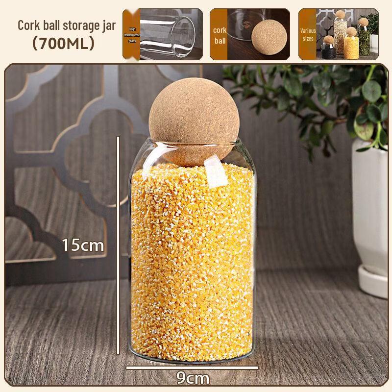 ZISIZ Cork Ball Glass Storage Jars