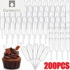50-200 pezzi Mini contagocce 4 ml contagocce monouso per marmellata per cupcake salsa spremere pipette di trasferimento contagocce dessert farcito torta decorazione