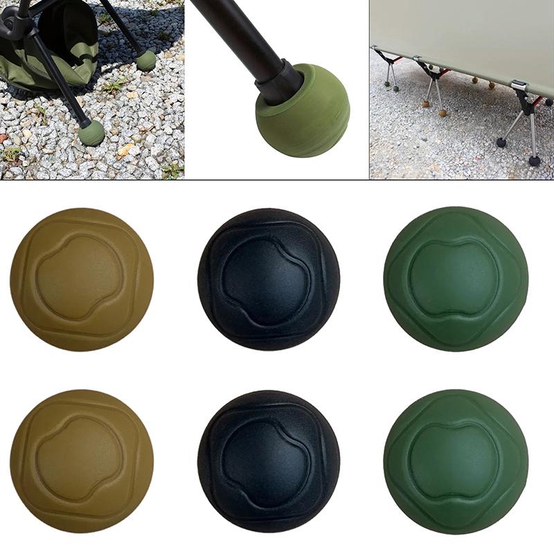 1/4Pcs Moon Chair Foot Cover Camping Chair Foot Protectors Stabilizing Rubber Ball Feet Pad Universal Base