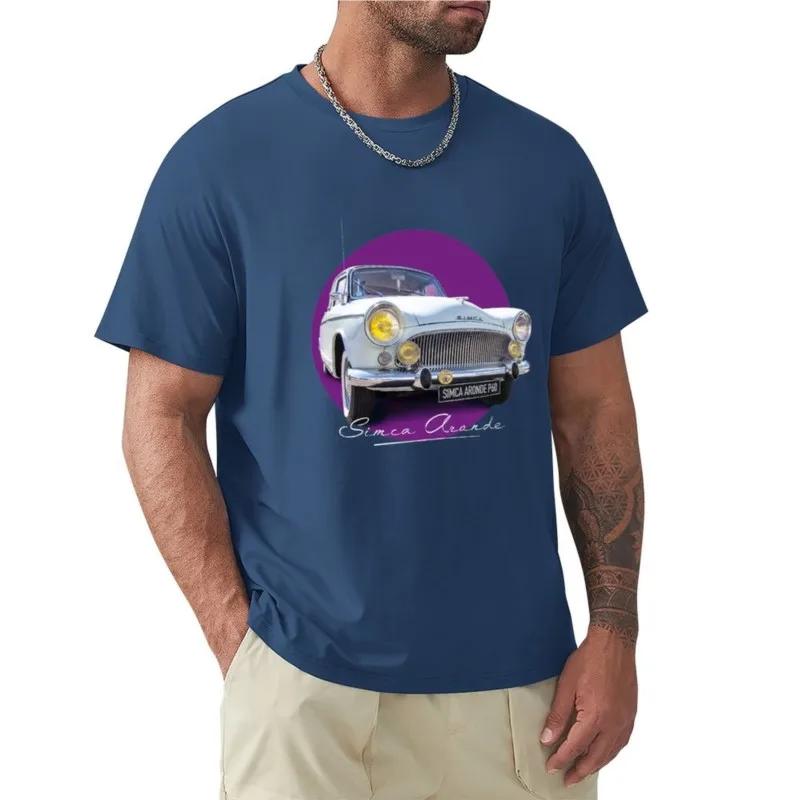 Simca Aronde P60 T-Shirt Aesthetic Clothing Black T Shirts Tees Black T-shirts for Men