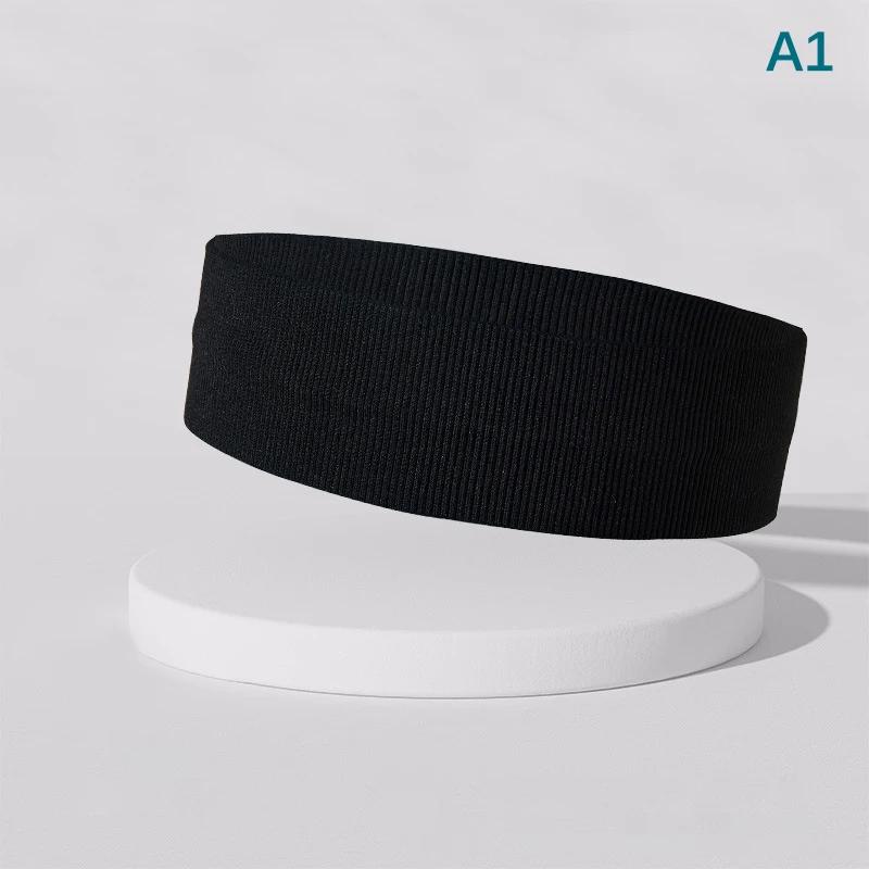 Outdoor Sweat Sports Elastic Cotton Hairband Fashion Headbands For Women Men Solid Running Fitness Yoga Hair Bands Stretch