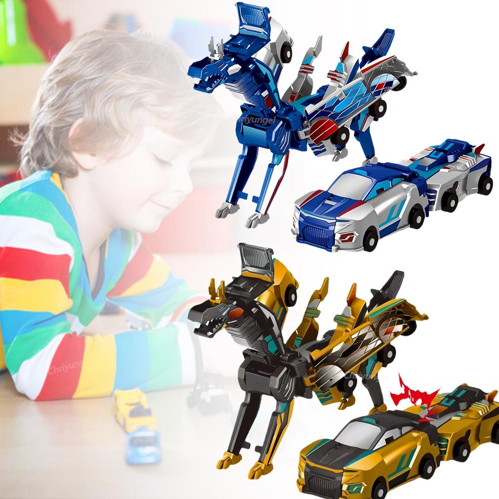 2 in 1 Magisches Transformationsauto Kinder Transformer Spielzeug Deformiertes Pferdemodell Magnetische Kollisionsverformung Auto Geschenk