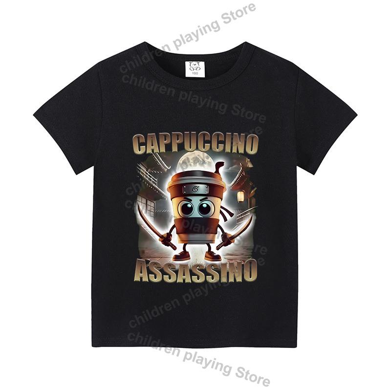 

Італійська Серія Маразму Літній Одяг Короткий Рукав Гарячий Штучний Інтелект Тварини Дитяча Футболка Дихаюча Мила Хлопчики Дівчатка Базовий Топ Подарунок на День Народження 130