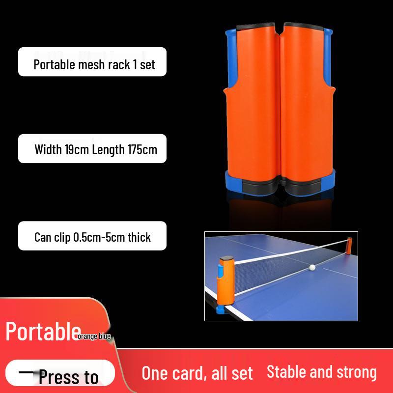 Portable Retractable Table Tennis Net with Indoor/Outdoor Stand and Net Cloth