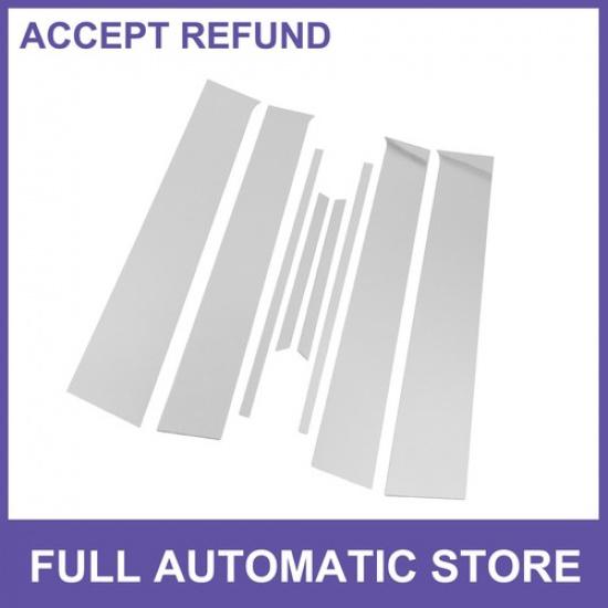8pcs Door Pillar Window Trim for Toyota Yaris 2005-2014 Chrome Silver Tone