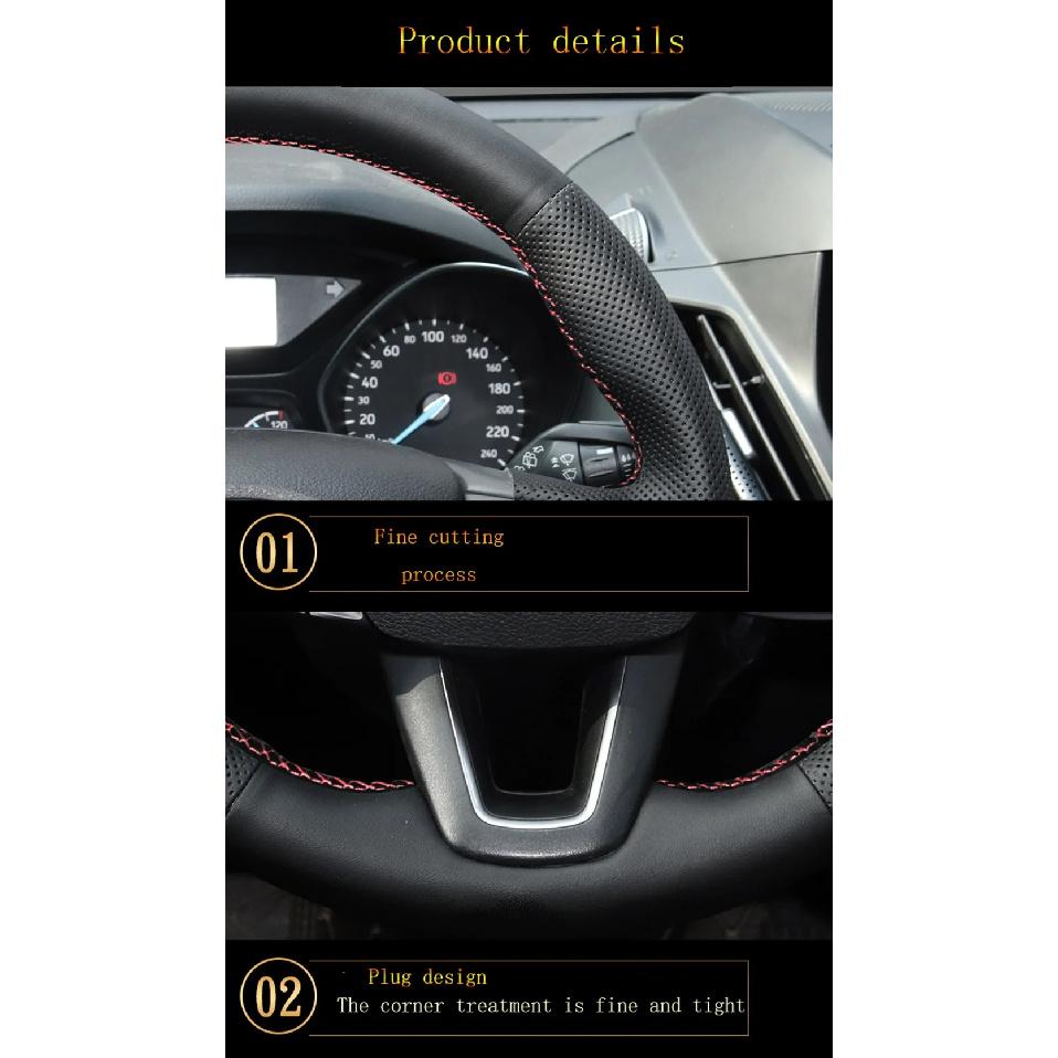 DIY Car Steering Wheel Cover Perforated Lerther For Fiat Punto Bravo Linea Qubo Doblo Grande Punto Car Accessories
