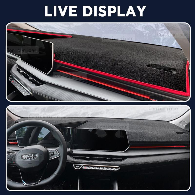 For GEELY NEW COOLRAY  2024 Car Dashboard Avoid Light Pad trument Platform Desk Cover Mats Carpets Anti-UV Accessories