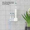 Self Adhesive Toothbrush Organizer & 4 Brush Heads Dustproof Protective Covers Set, Compatible with Oral B Electric Toothbrushes