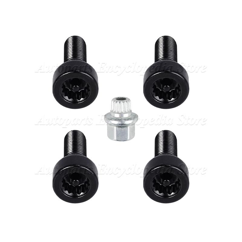 Car Locking Wheel Bolts Lug Nuts Set M12x1.5 For BMW 1/3/5/6/7 Series Z3 Z4 M3 M5 M6 E36 E46 E60 E61 E81 E87 E90 36136786419