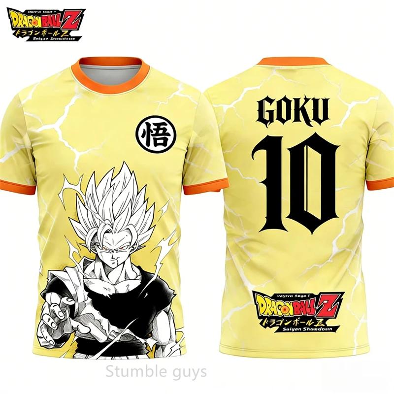 Men Dragon Ball T-Shirt Frieza Buu Graphic Print Summer Short Sleeve