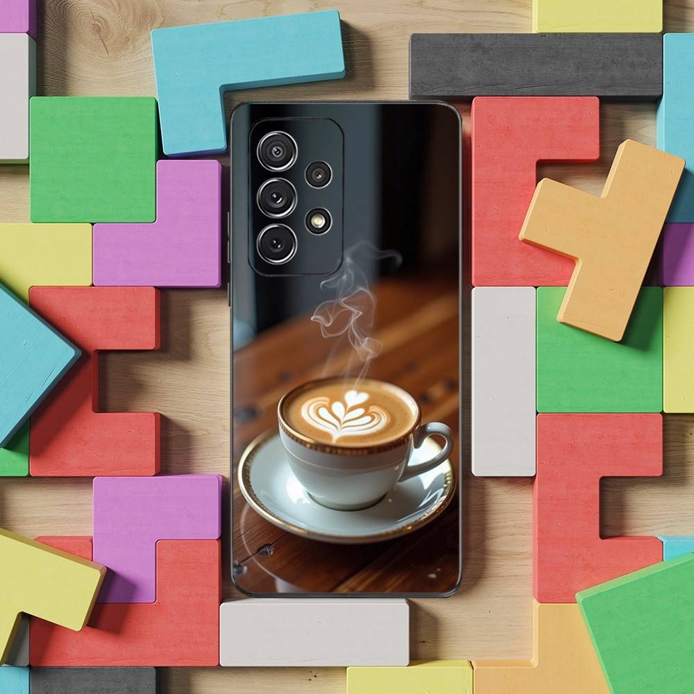 Top Art Coffee Love Case For Samsung S10,Plus,S9,Ultra,S24,S21,S20,S23,FE,S22,S25,Lite,Soft Silicone Black