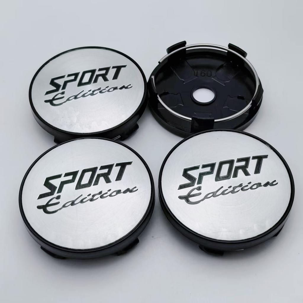 4pcs SPORT Edition Logo Emblem Car Wheel Center Caps 60mm 56mm Wheels Hub Centre Cap Rim Hubcaps Cover Replace Car Accessories