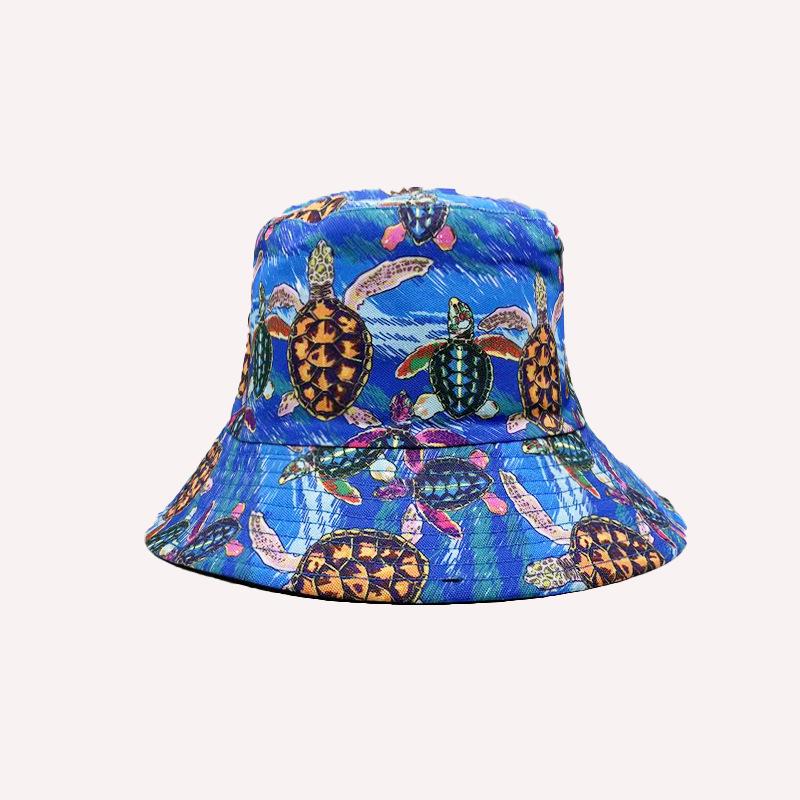 Hot-selling Personalized Digital Printing Bucket Hat European and American Fashion Short Brim Sunshade Basin Hat Spot