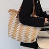 Large-capacity Canvas Bag, Tote Bag, Tassel Cotton and Linen Woven Women's Bag, Simple and Versatile Commuting Single-shoulder Bag