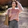 Autumn new high-end loose lazy wind sweater women's retro knitted sweater wear women's top
