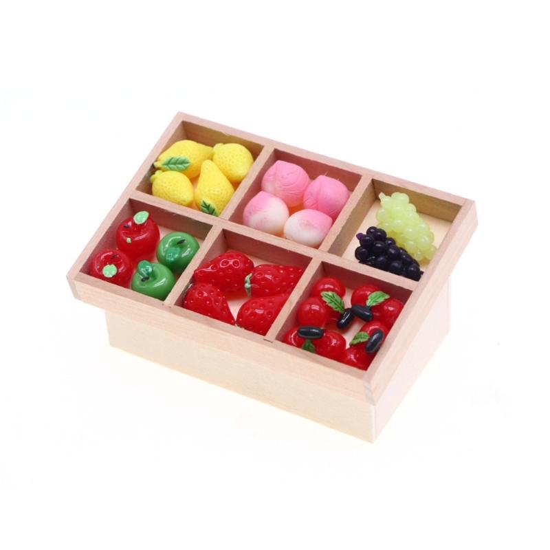 Market Fruit Shelf Miniature Stall Shelf Model Grocery Store Accessories Role Play Supermarket for Market Doll House