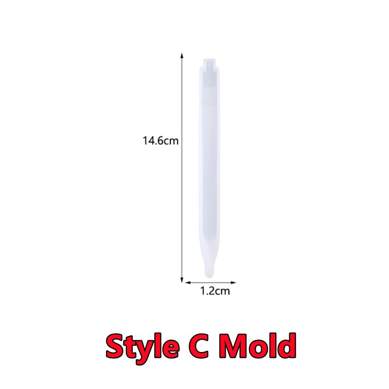 New Transparent Pen Silicone Mold Set DIY Ballpoint Pen Molds Epoxy Resin Mold for Jewelry Casting Transparent Pen Holder Making