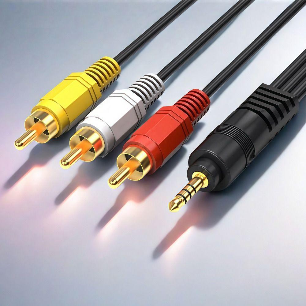 Male to Male 3.5mm to 3 RCA Cable for Camcorder Set-top-box TV Speaker Home Theater