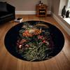 Mystical Mushroom Starry Sky  Pattern Round Shape Floor Mats Kitchen Hallway Runner Rug Bedroom Living Room Soft Carpet Non-slip Area Rug