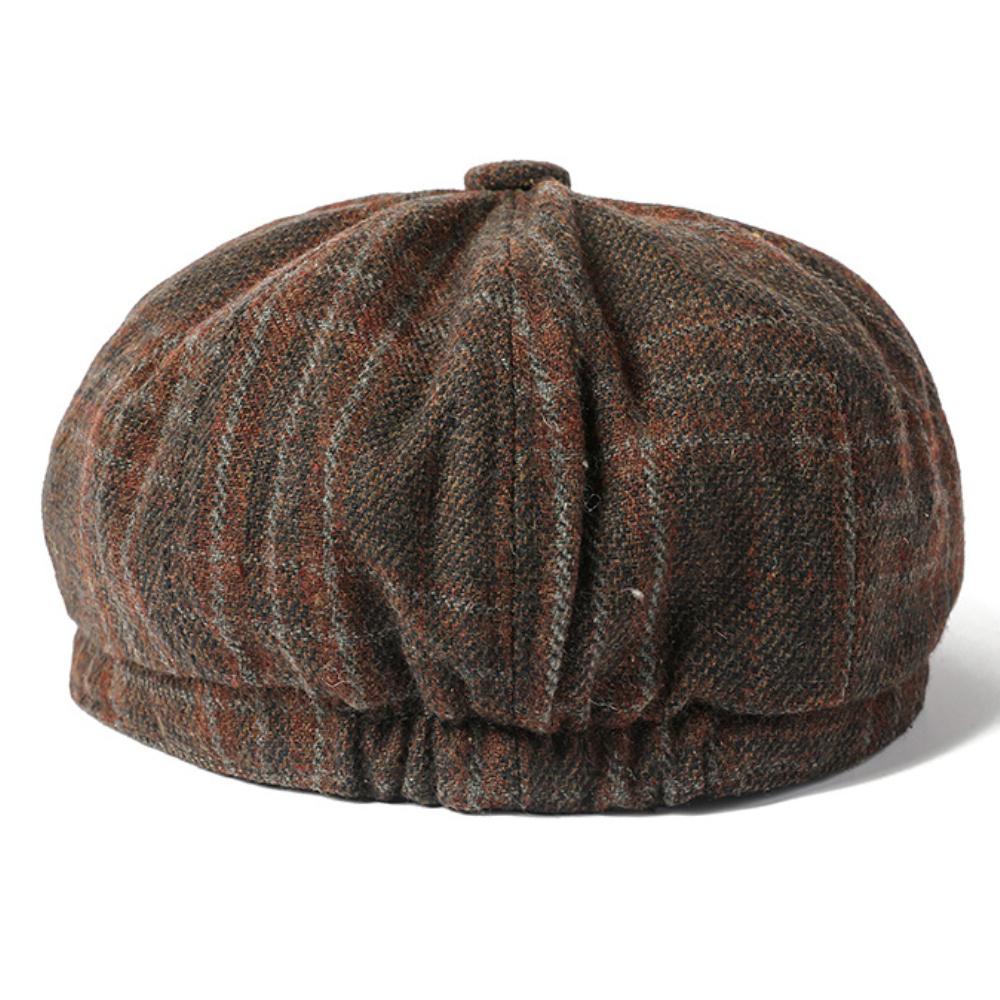 HT4966 Berets for Men Women Retro Artist Painter Plaid Beret Hat Male Female Octagonal Flat Cap Autumn Winter Wool Hat Beret Cap