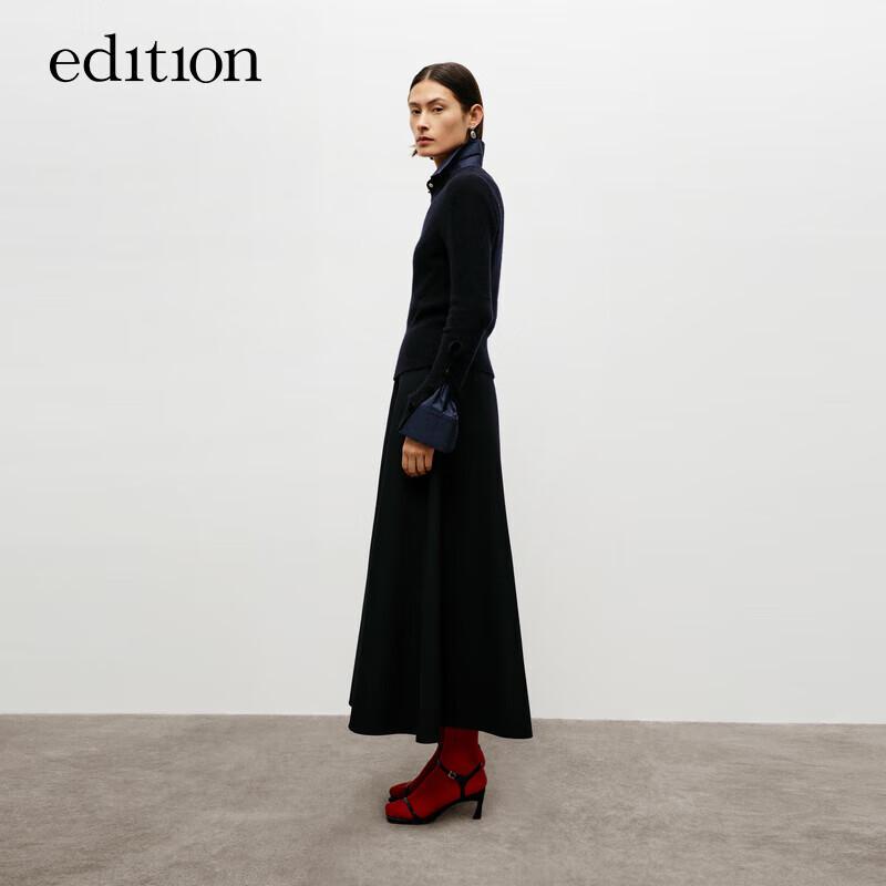 Edition Women s 2024 Autumn Fine Wool A-Line Long Skirt S (160)