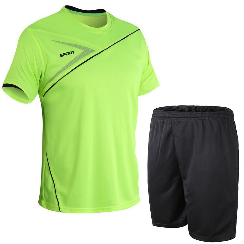 Men's 2025 New Quick Short Sleeve Shorts Set for Men's Leisure Sports Running Fitness T-shirt Shorts Set for Quick Drying