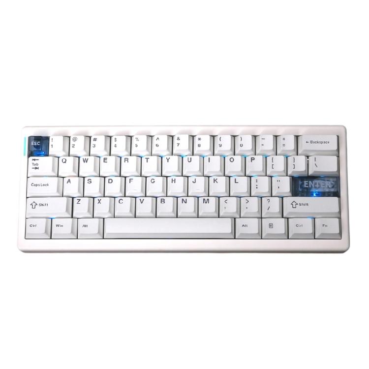 

QK61 V2 Programmable 60% Mechanical Keyboard with Color Lighting and Hot Swappable Switches Efficient білий