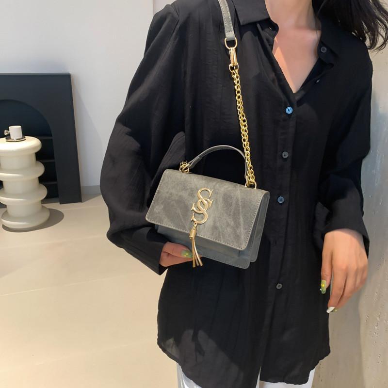 Stylish Blue Green Gray Retro Chic Trendy Sling Crossbody Small Square Bag For Women