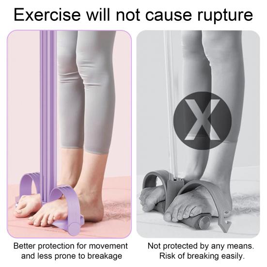 Pedal Resistance Band with Handle 6-Tube Pedal Ankle Puller Elastic Sit-up Pull Rope Men Women Yoga Pedal Workout Band Exercise Equipment